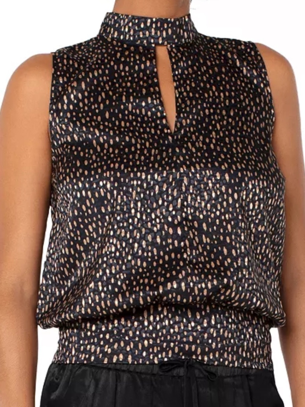 ☀️ NWOT Liverpool Animal Print Keyhole Sleeveless Blouse